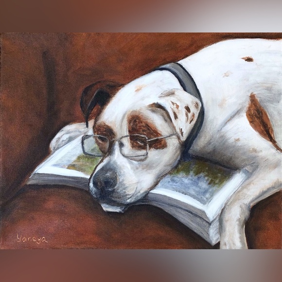 Custom pet portrait, pet memorial, oil painting canvas, dog, cat - Picture 8 of 16
